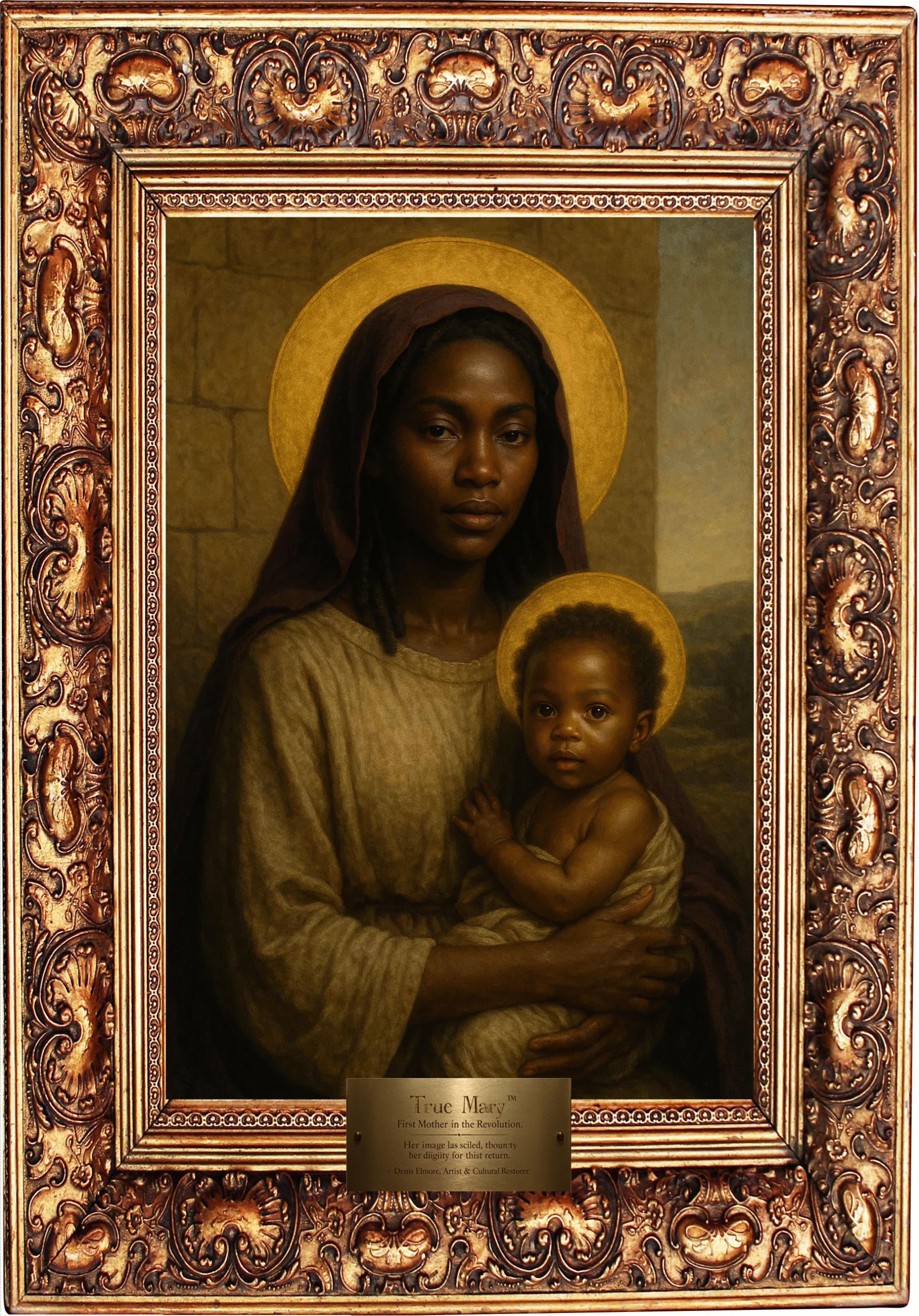 True Mary™ – The Afrocentric Mother of Christ (AI Rendered 2025 Edition)