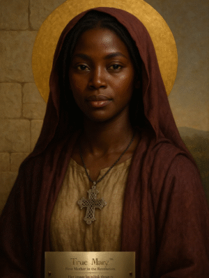 True Mary™ – The Afrocentric Mother of Christ (AI Rendered 2025 Edition)