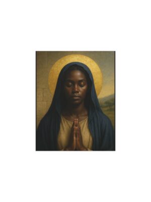 Silk Poster - True Mary Black Madonna Prayer Hands