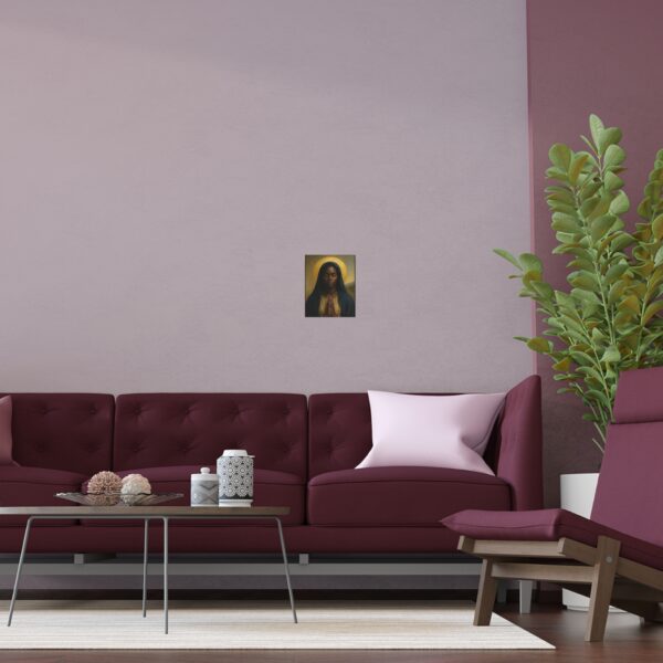 Silk Poster - True Mary Black Madonna Prayer Hands