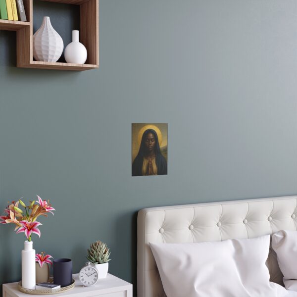 Silk Poster - True Mary Black Madonna Prayer Hands